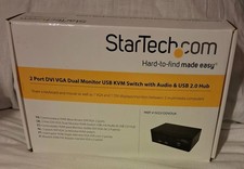 StarTech SV231DDVDUA 2 Port DVI VGA Dual Monitor KVM Switch Audio/USB NIB