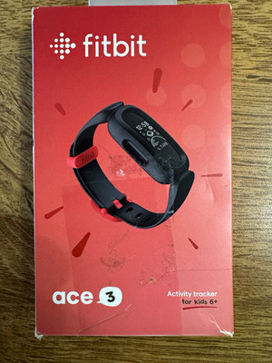 Fitbit Ace 3 Activity Tracker Schwarz/Rot inkl. Ladekabel