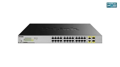 D-Link 24-Port Desktop Gigabit Unmanaged PoE Switch with 2 x 100/1000Mbps Combo - Image 1 of 3