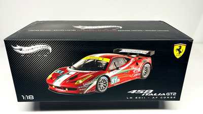 1/18 Hot Wheels Elite Ferrri 458 Italia GT2 LeMans 2011 AF Corse