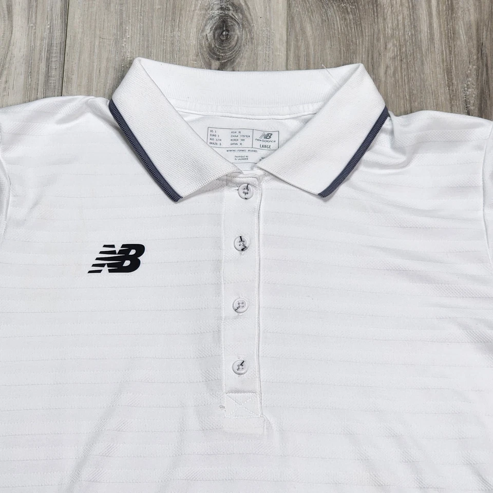New Balance Polo Women's Large White Rally 2.0 New - Image 2 of 4