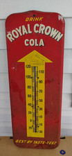 Vintage Royal Crown Cola Metal Thermometer Sign