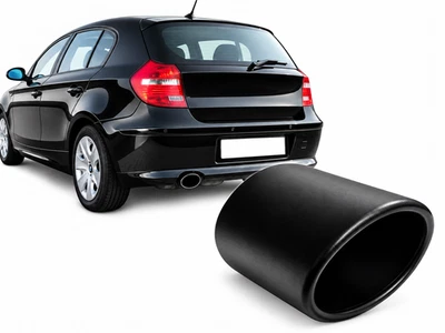 Auspuffblende Trasera Oval CARTUNER Para BMW 1er 2003-2013 Acero Negro - Imagen 1 de 4