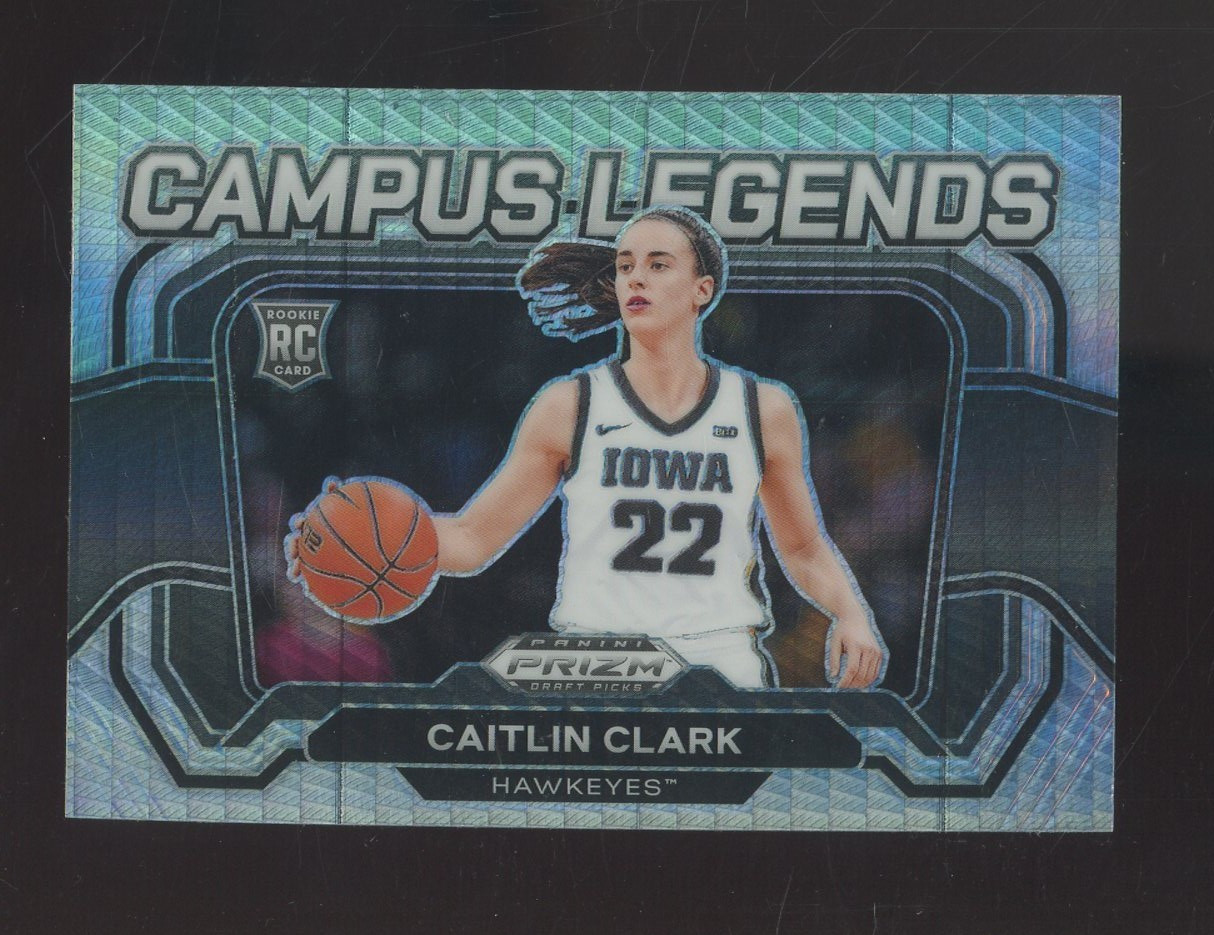 2024 Panini Prizm Draft Picks Campus Legends Hyper #5 Caitlin Clark RC Rookie