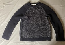 Brooks Brothers Fleece Girl  s Navy Cotton Sweater With Metallic Front Size Small