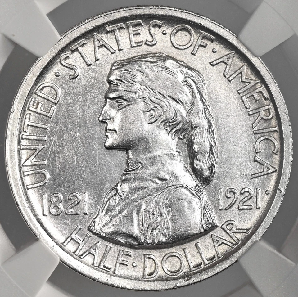 1921  50C MISSOURI HALF DOLLAR  NGC UNC DETAILS "CLEANED"  #8405243-012 - Image 2 of 4