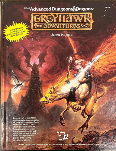TSR 2023 AD&D Advanced Dungeons & Dragons: Greyhawk Adventures Hardcover (1988)