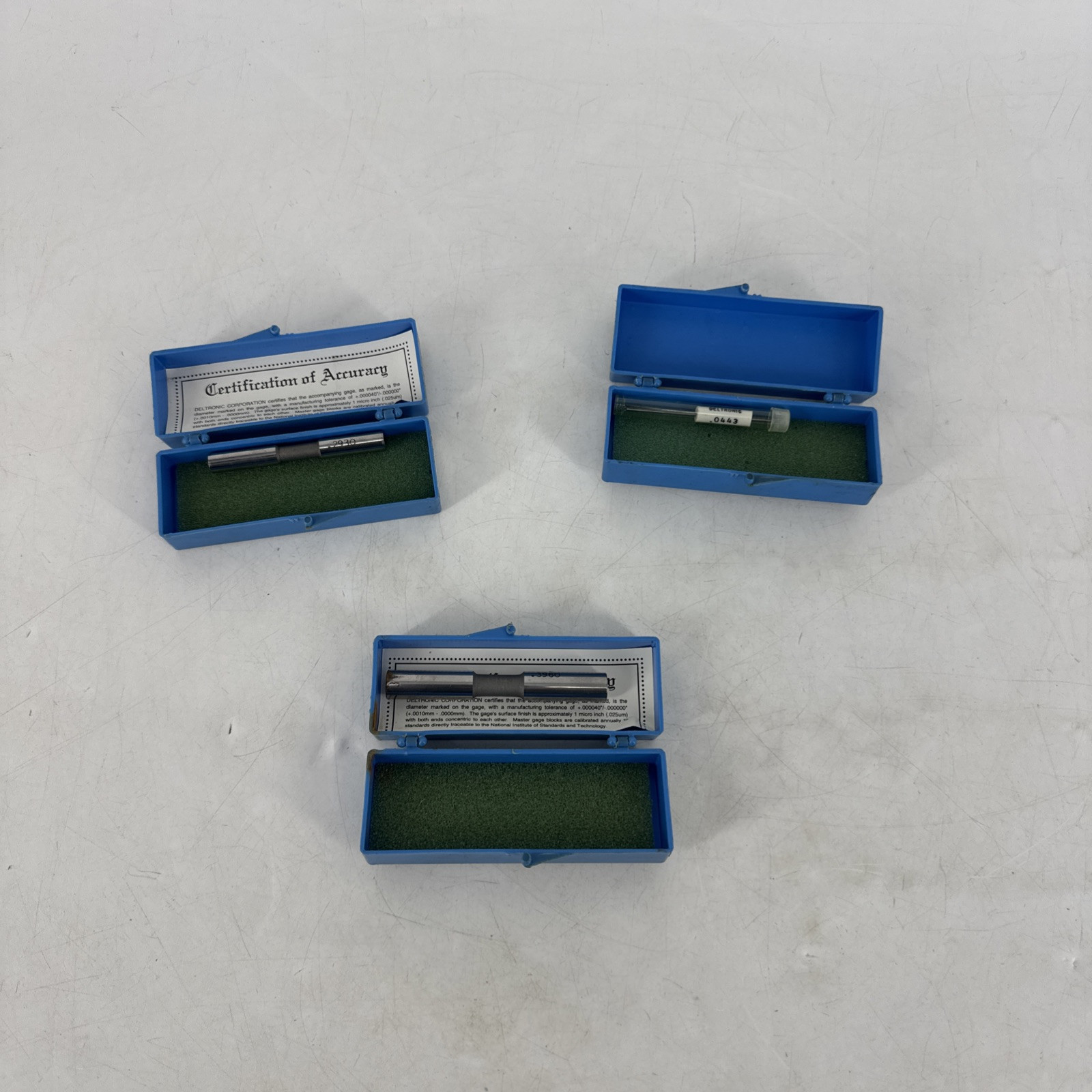 Deltronic 23PC Machinist Plug Pin Gage Set, .0443 .2930 .3960 Diameter