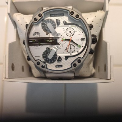 DIESEL DZ7401 ONLY THE BRAVE Chronograph Watch Used, Leather Belt Damaged From J