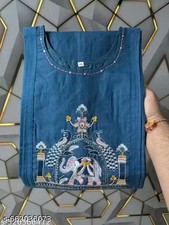 Women Embroidered Printed Kurta for Girls and Womens with Peacock Design