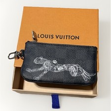 Louis Vuitton Key Pouch Damier Graphite Zipper Coin Card Holder Limited Edition