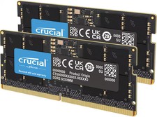 Crucial - 64GB Kit (2x32GB) DDR5 5600MHz C46 SODIMM Laptop Memory - Black