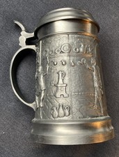 Zinnkrug mit Deckel und Spruch - Vitrinenst&uuml;ck - 7463 (26)