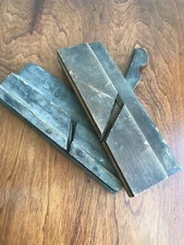 2 Antique Vintage Wooden Wood Working Moulding Planes Carpentry  