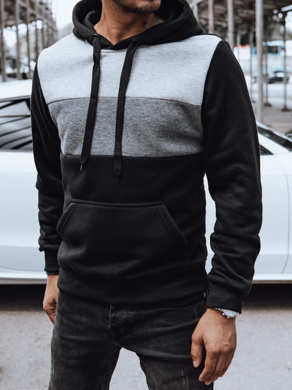 SACAI Felpa con cappuccio uomo pelliccia isolata pullover uomo felpa con cappuccio DSTREET M 2XL