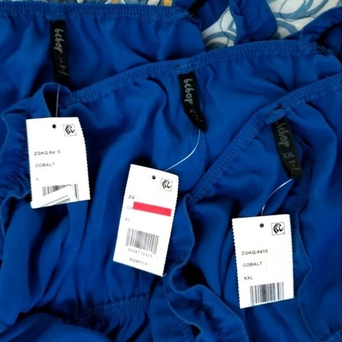 Neu Damen Bebop XL blau Rüschen Tasche Shorts Strampler Pullover - Bild 7 von 9