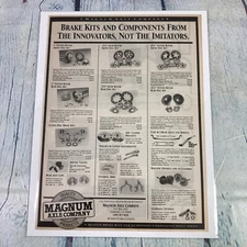 1992 Hot Rod Car Parts Magnum Axle Vintage Print Ad/Poster Promo Art Magazine Pg