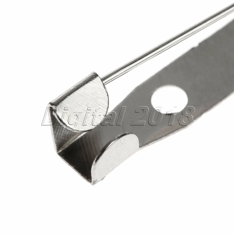 50Pcs 20/25mm Metal Brooch Back Catch Bar Pins Badge Findings Craft Home DIY Too - Image 4 of 4