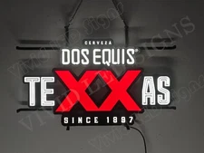 Dos Equis XX Beer Cerveza Texas 24" Vivid LED Neon Sign Light Lamp With Dimmer