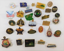 Mixed Lot of 30 Vintage Companies and Originations Lapel / Cap Pins