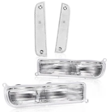 Fit For 97-01 Jeep Cherokee Clear Corner Signal Lights+Bumper Lamps Left+Right