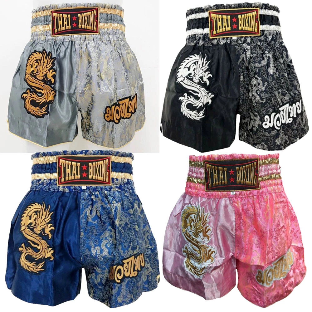 Kick Boxing Shorts Muay Thai MMA Thai Fight Grappling Cage Trunks Men  Dragon