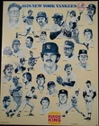 1978 BURGER KING NY YANKEES POSTER JACKSON MUNSON