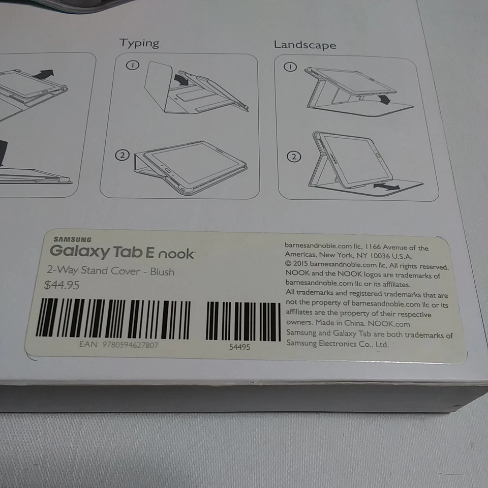 NOOK 2-Way Cover Stand 9.6 Samsung Galaxy Tab E, BRAND NEW Pastel Pink - Image 3 of 4