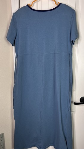 Vintage Jaclyn Smith Women’s Plus Blue Maxi Dress Sea Nautical Theme Size XL - Picture 4 of 12