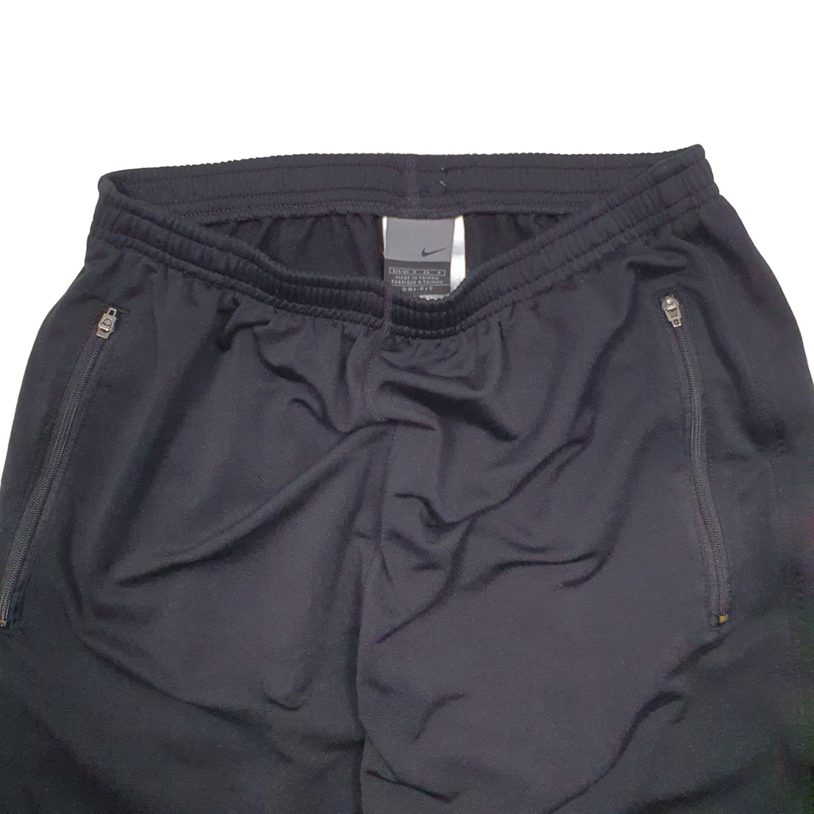 NIKE Jogger Trousers Polyester Black Mens W26 L28 image 2