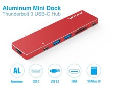 Wavlink Aluminum Thunderbolt 3 USB-C Hub Adapter for Macbook Pro 2016/2017 13’’