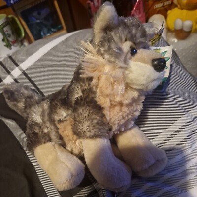NEU WILD REPUBLIC CUDDLEKINS 8 ZOLL WOLF PLÜSCHTIER KUSCHELTIER TEDDY