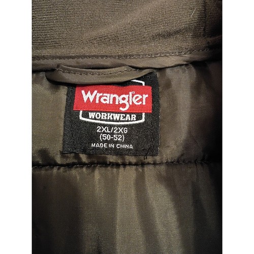 Wrangler Workwear Hooded Work Vest Relaxed Fit Canvas Insulated 2XL Utility Work - Picture 5 of 5