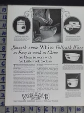 1925 VOLLRATH WARE SHEBOYGAN DISH PANS FOOD KITCHEN COOK BAKE VINTAGE AD DW52