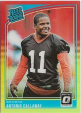 2018 Panini Donruss Optic Antonio Callaway Red Yellow Prizm SP RC Browns