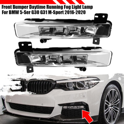 Front Bumper Fog Light LED DRL For BMW 5 Series G30 G31 M-Sport 2016 ...