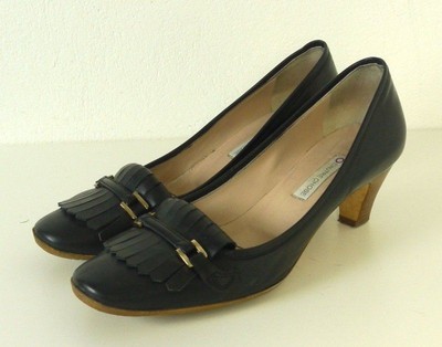 L'Autre Choose pumps shoes leather penny loafers black size EUR 39.5 