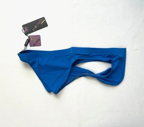 Brave Person Size L Men's Swim Bikini Brief - Blue (BP9791-BL-L) Pouch - Picture 5 of 11