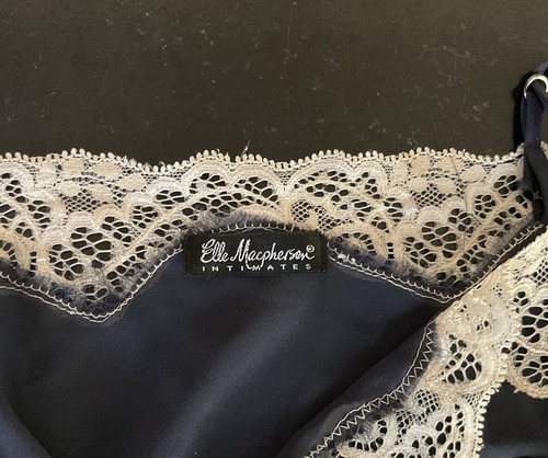 VTG Night Dress Elle Macpherson Intimates Steel blue Size L bhc - Picture 12 of 18