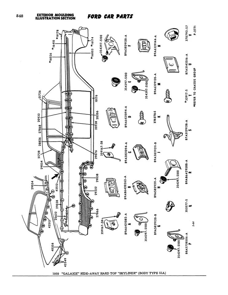 Juego de 2 volúmenes de texto y catálogo ilustrado piezas y accesorios de automóviles Ford 1949-1959 Foto 4 de 4