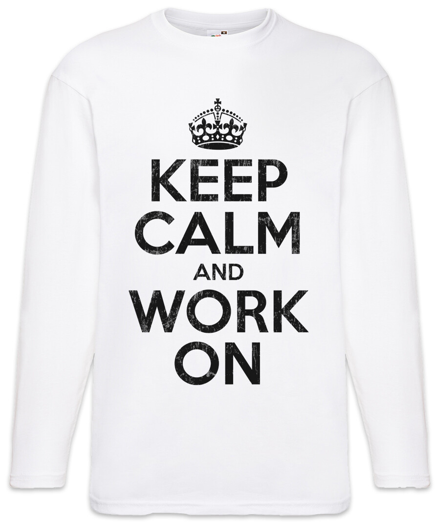 ALTRA Keep Calm And Work On Herren Langarm T Shirt Fun worker pump gym fitness