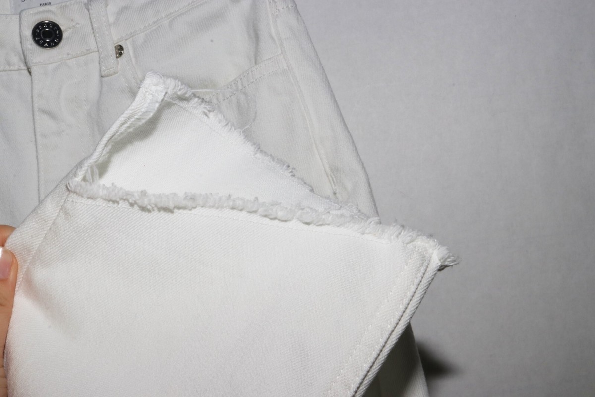 SANDRO High-waisted Straight-cut Jeans Weiss White Mom Jean