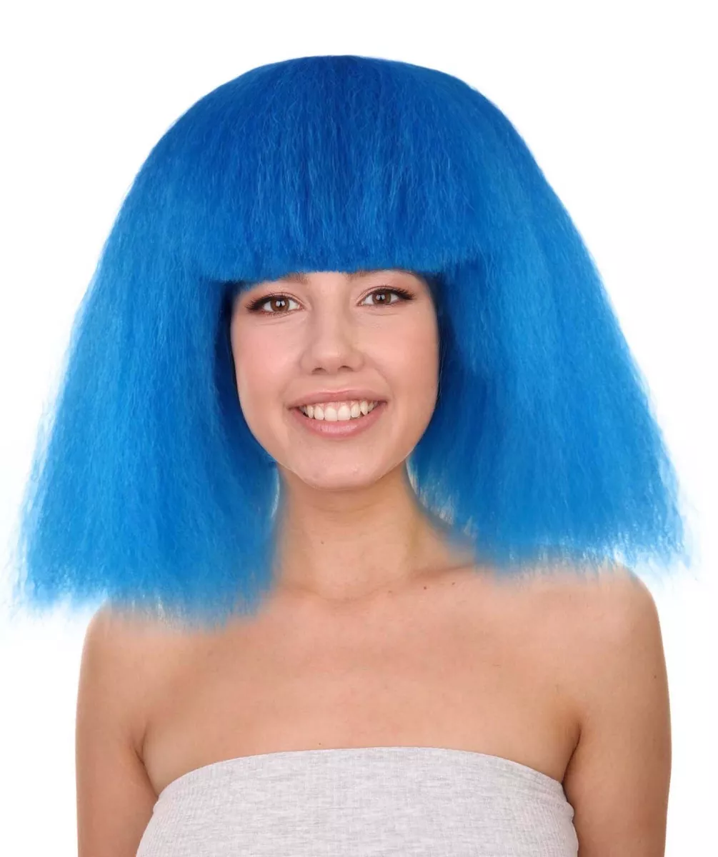 Australian Singer Wig Neon Blue Large Celebrity Wigs HW 1154