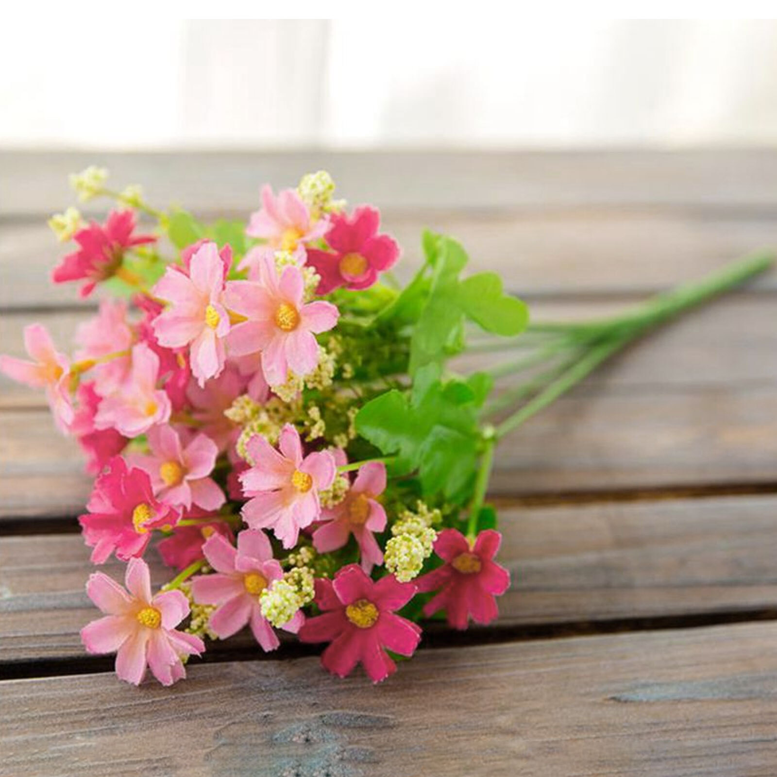 Artificial Flowers Plastic Fake Plants UV Resistant Home In/Outdoor