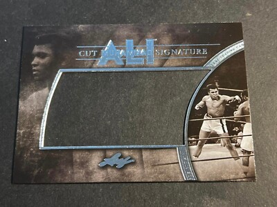 2014 Leaf MISSING CUT SIGNATURE PROOF Two Pieces Muhammad Ali #MA-CS1