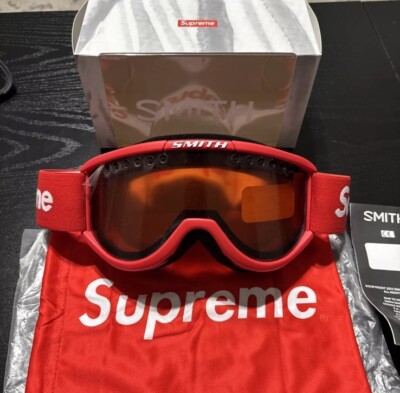 Supreme Smith Ski Snowboard Goggles BUNDLE Black Red FW15 With Box