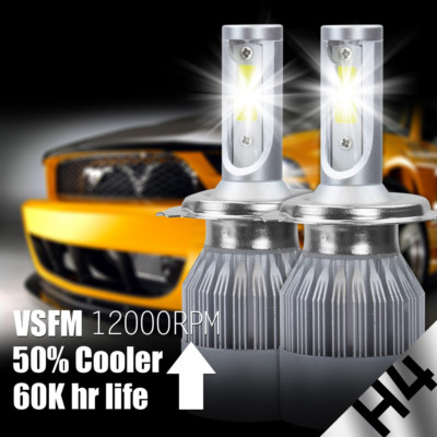 CREE COB H4 9003 HB2 LED Headlight Kit Hi-Lo 488W 48800LM Car White Light Bulbs