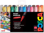 Posca Full Set 29 Acrylic Paint Pens Reversible Medium Point Pen Tips Posca Pens Acrylic Paint Markers Rock Painting Fabric Glass Paint Metal