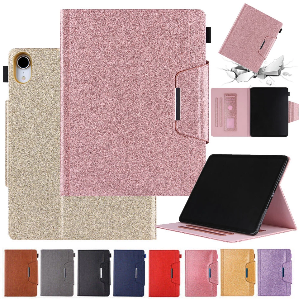 For iPad 10.2 10.9 7/8/9/10th Gen Air Pro 11 12.9 Case Leather Flip Stand Cover - Image 3 of 4