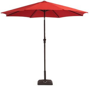 Hampton Bay 9 Ft Steel Crank And Tilt Patio Umbrella In Ruby 848681052020 Ebay
